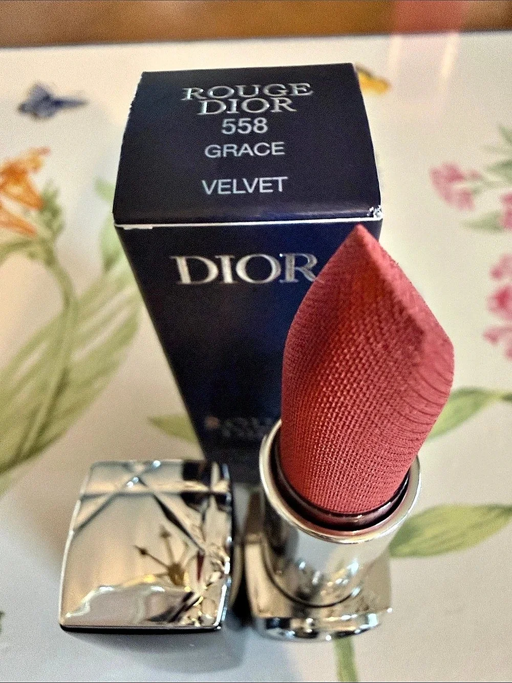 Dior Rouge Dior Lipstick 558 Grace Velvet Pink NWT